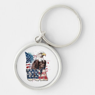 American Bald Eagle America's 250th Birthday Key Ring