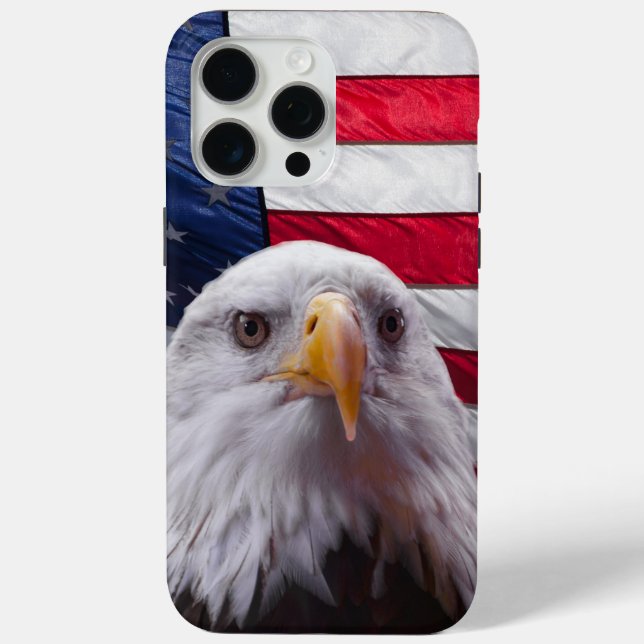 American Bald eagle and American Flag Case-Mate iPhone Case (Back)