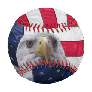 American Bald eagle and flag Baseball