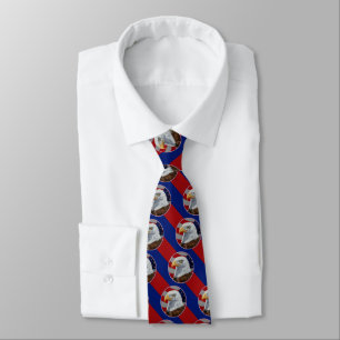American Bald Eagle and Flag Striped Tie