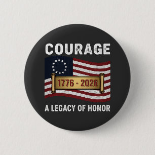 American Bald Eagle Courage Honor Tribute 6 Cm Round Badge