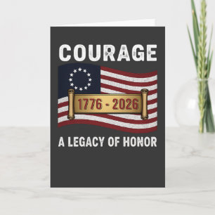American Bald Eagle Courage Honour Tribute Card