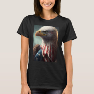 American Bald Eagle Eyes Flag Country 10 T-Shirt
