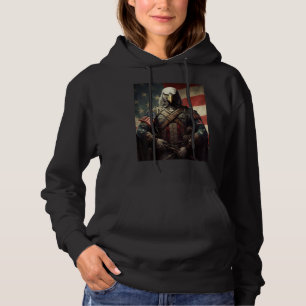 American Bald Eagle Eyes Flag Country 1 Hoodie