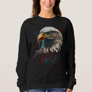 American Bald Eagle Eyes Flag Country 3 Sweatshirt