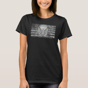 American Bald Eagle Eyes Usa Flag Patriotic T-Shirt