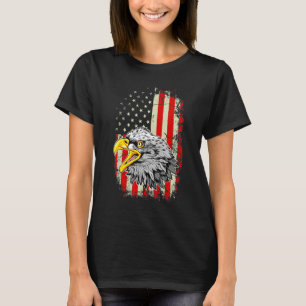 American Bald Eagle Eyes Usa Flag Patriotic T-Shirt