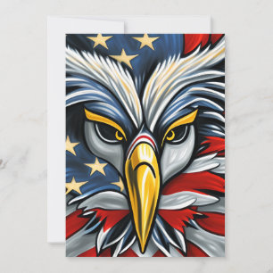 American Bald Eagle Flag Holiday Card