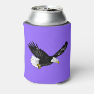 American Bald Eagle Flying Can Cooler - Your Colou