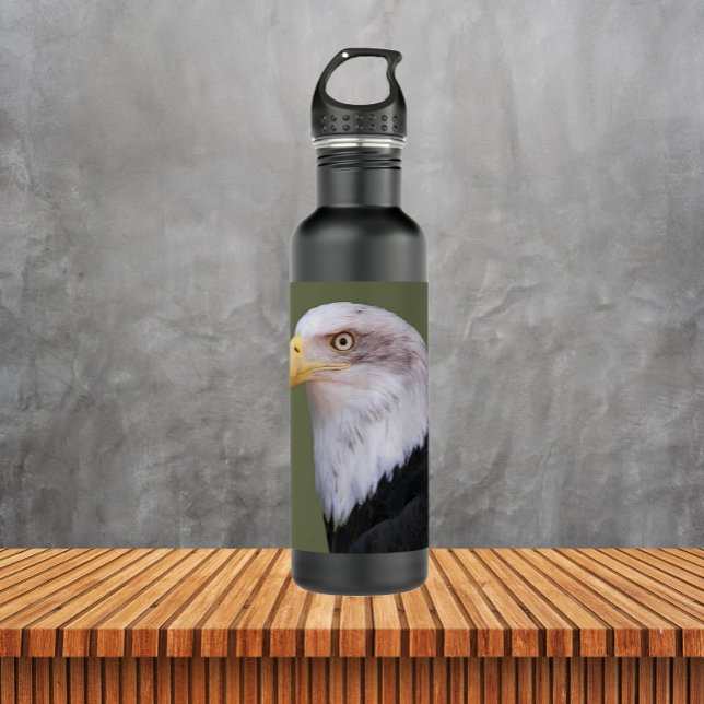 American Bald Eagle Head 710 Ml Water Bottle (In Situ)