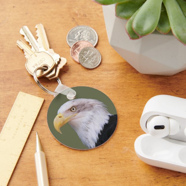 American Bald Eagle Head Key Ring (Desk)