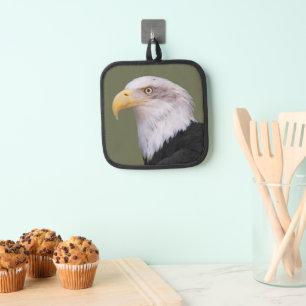 American Bald Eagle Head Pot Holder