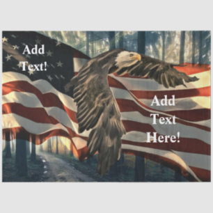 American Bald Eagle Home Of The Brave Tissue Pape Paper