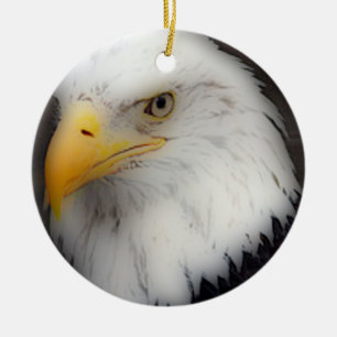 'American Bald Eagle in Portrait' Ceramic Tree Decoration