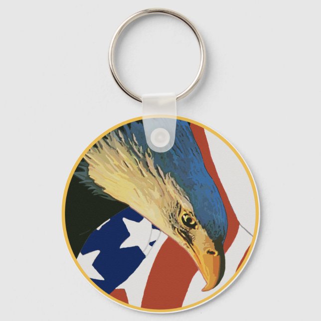 American Bald Eagle Key Ring (Front)