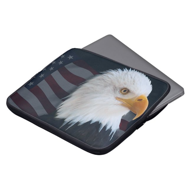 American bald eagle laptop sleeve (Front Top)