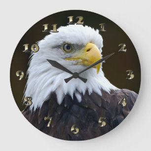 American Bald Eagle Large Clock