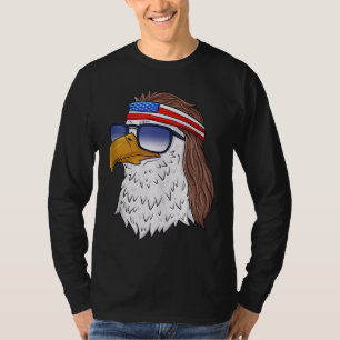 American Bald Eagle Mullet 4th Of July Funny USA P T-Shirt