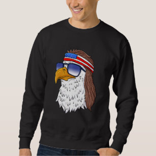 American Bald Eagle Mullet 4th Of July Usa Patrio Sweatshirt