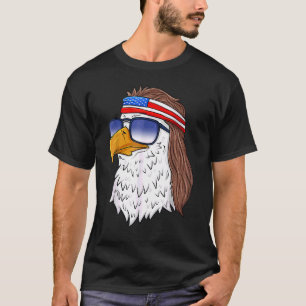 American Bald Eagle Mullet 4th Of July  Usa Patrio T-Shirt