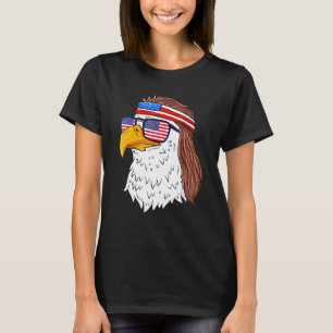 American Bald Eagle Mullet 4th Of July Usa Patriot T-Shirt