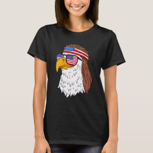 American Bald Eagle Mullet 4th Of July Usa Patriot T-Shirt