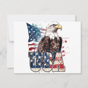 American Bald Eagle Patriotic 250th Birthday Invitation
