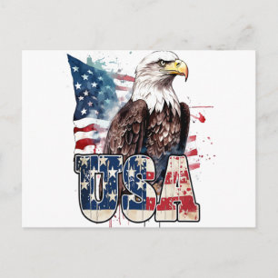 American Bald Eagle Patriotic 250th Birthday Postcard