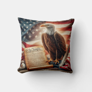 American Bald Eagle Patriotism Cushion