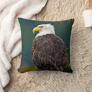 American Bald Eagle Perched Cushion