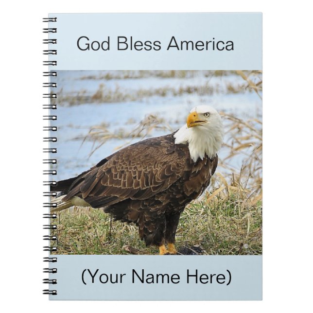 American Bald Eagle Photo on an 8x10 Journal (Front)