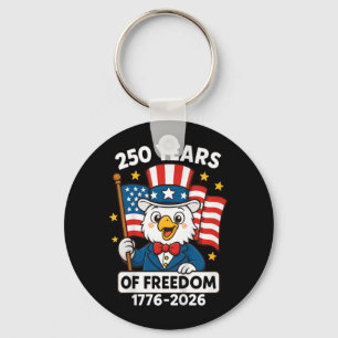 American Bald Eagle Spirit 250 Year Milestone Key Ring