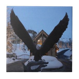 American bald eagle statue tile