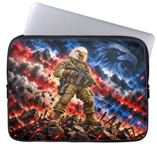 American Bald Eagle Tactical Warrior 13 Inch Lapto Laptop Sleeve