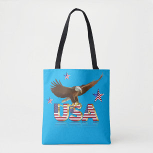 American bald eagle tote bag