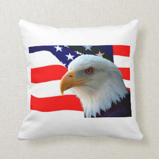 American Bald Eagle & U.S. Flag Cushion
