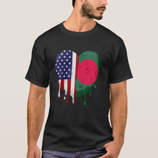 American Bangladeshi Heritage Month Bangladesh Fla T-Shirt (Front)