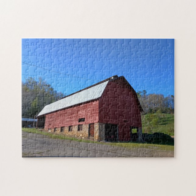 American Barn in Red Jigsaw Puzzle (Horizontal)