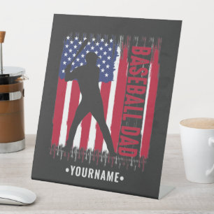 American Baseball Dad Pedestal Sign