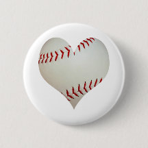 American Baseball In A Heart Shape