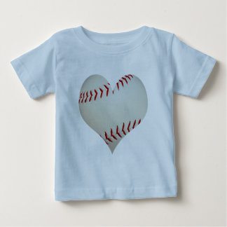 American Baseball In A Heart Shape Baby T-Shirt