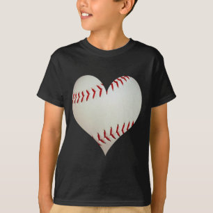 American Baseball In A Heart Shape T-Shirt