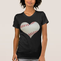 American Baseball In A Heart Shape