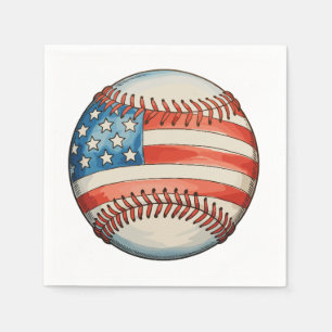 American Baseball US Flag 250th Anniversary Napkin