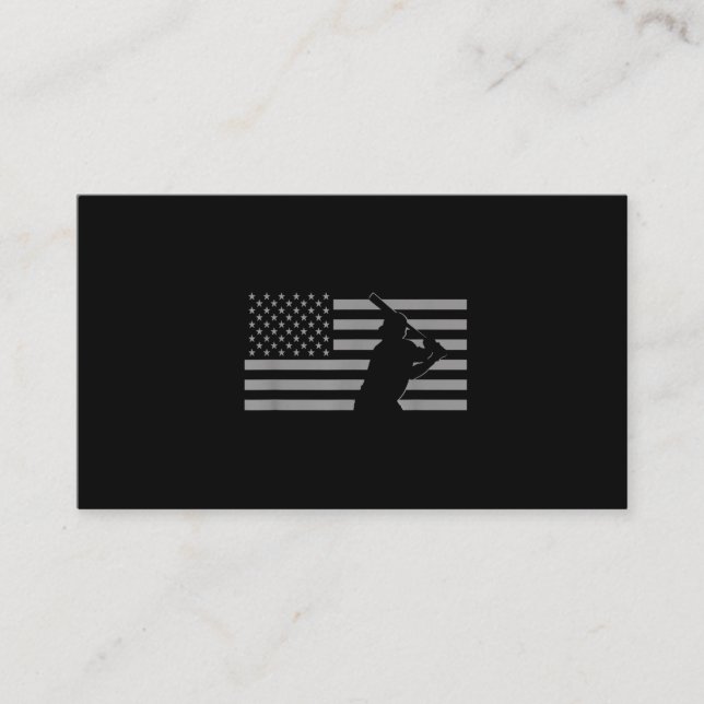American Baseball USA Flag Baseball Business Card (Front)