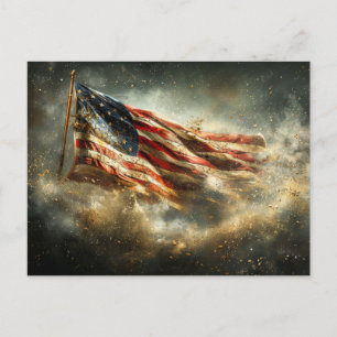 American Battle Flag Postcard