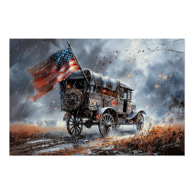 American Battle Flag Poster (Front)