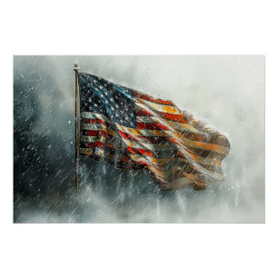 American Battle Flag Poster