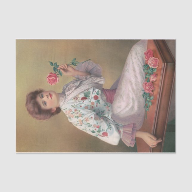 American Beauties (1890) by Anonymous Tissue Paper (Front)