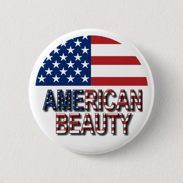 American Beauty 6 Cm Round Badge (Front)